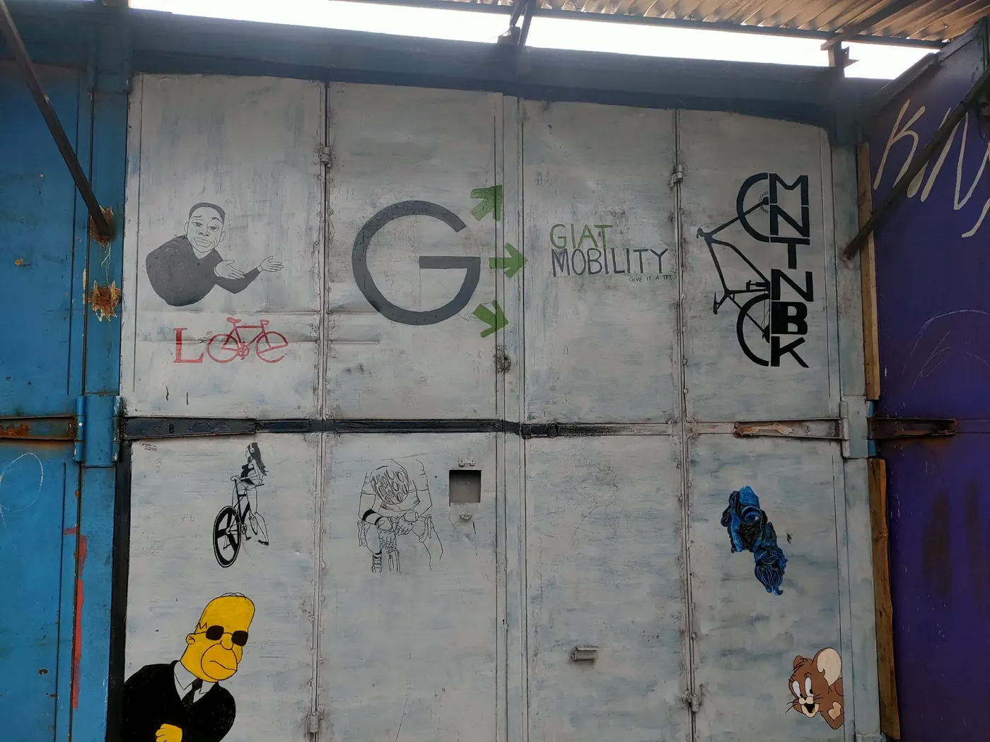 The Giat Mobility logo painted on the doors of a hire centre