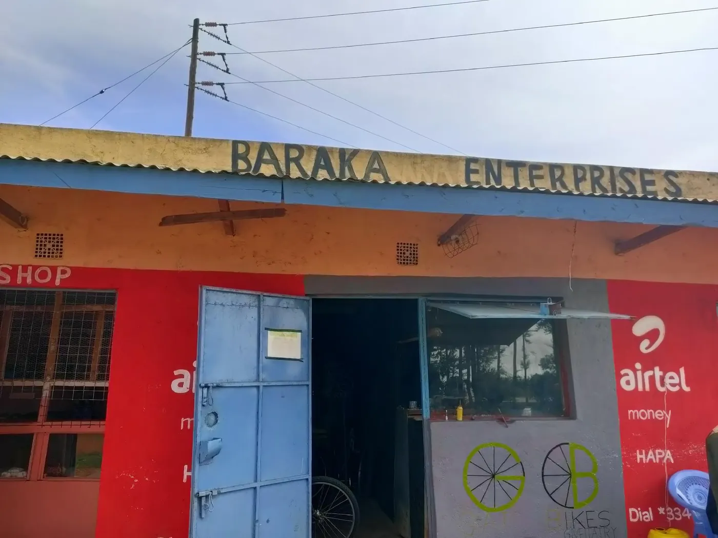 A Giat Bikes hire point at a shop in Talai